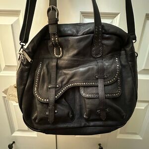 Thea Embellished Saddle Tote